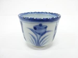 古伊万里　染付　花蕎麦猪口